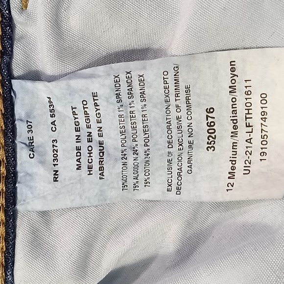 Lee Regular Straight Leg Mid-Rise Blue Jeans Size 12 Medium - Picture 16 of 16